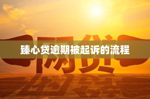 臻心贷逾期被起诉的流程