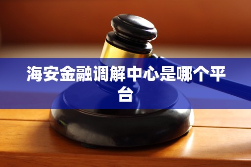 海安金融调解中心是哪个平台