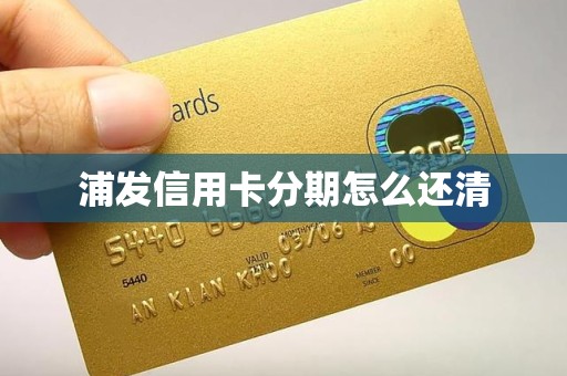 浦发信用卡分期怎么还清