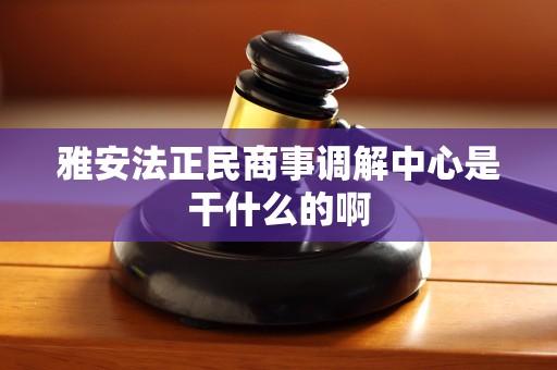 雅安法正民商事调解中心是干什么的啊