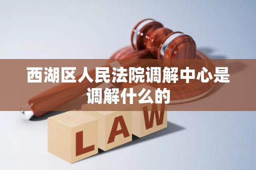 西湖区人民法院调解中心是调解什么的
