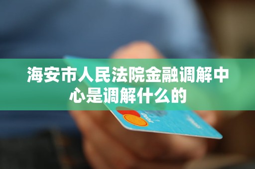 海安市人民法院金融调解中心是调解什么的