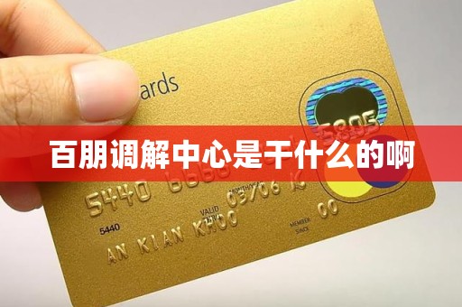 百朋调解中心是干什么的啊