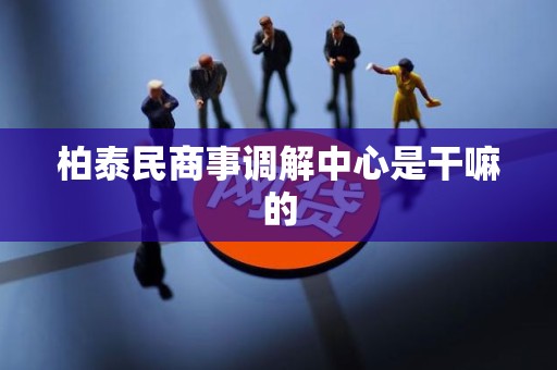 柏泰民商事调解中心是干嘛的