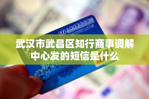 武汉市武昌区知行商事调解中心发的短信是什么
