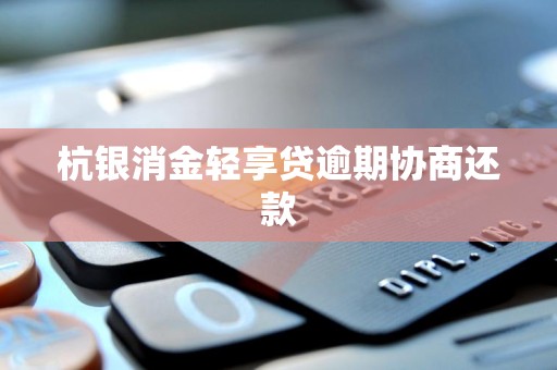 杭银消金轻享贷逾期协商还款