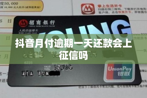 抖音月付逾期一天还款会上征信吗