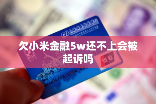 欠小米金融5w还不上会被起诉吗