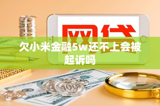 欠小米金融5w还不上会被起诉吗