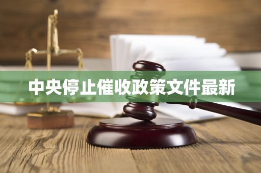 中央停止催收政策文件最新