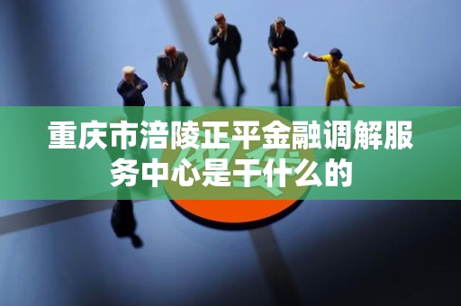 重庆市涪陵正平金融调解服务中心是干什么的