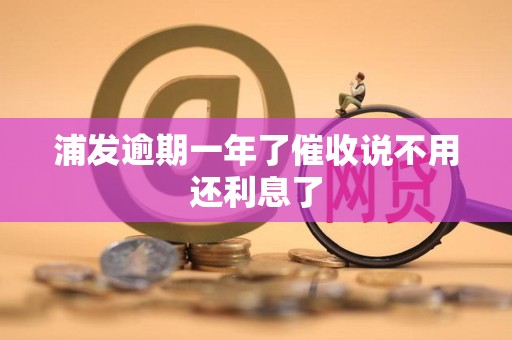 浦发逾期一年了催收说不用还利息了