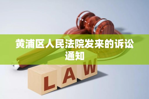 黄浦区人民法院发来的诉讼通知