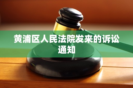 黄浦区人民法院发来的诉讼通知