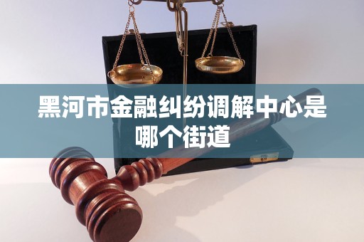 黑河市金融纠纷调解中心是哪个街道