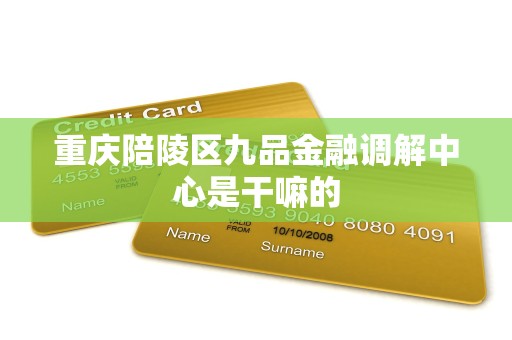 重庆陪陵区九品金融调解中心是干嘛的