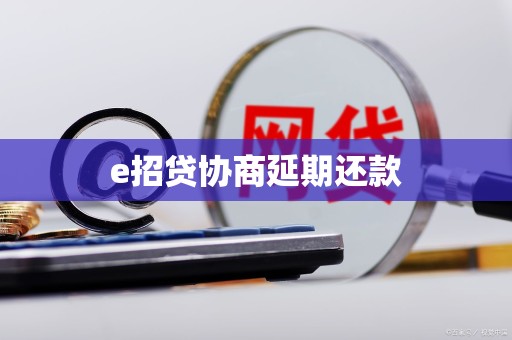 e招贷协商延期还款
