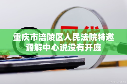 重庆市涪陵区人民法院特邀调解中心说没有开庭