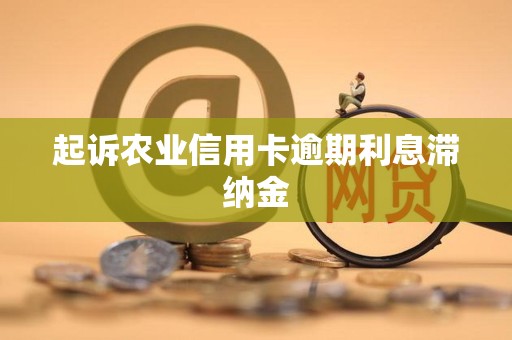 起诉农业信用卡逾期利息滞纳金
