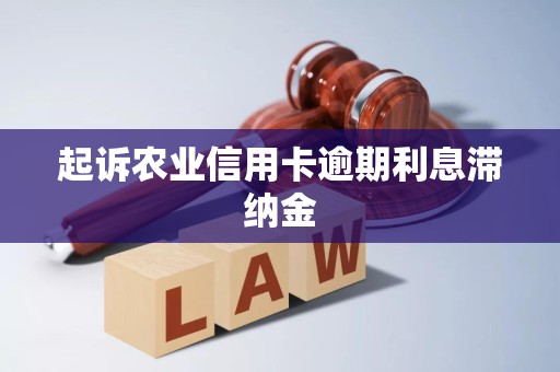 起诉农业信用卡逾期利息滞纳金