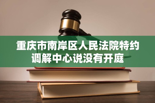 重庆市南岸区人民法院特约调解中心说没有开庭