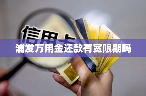 浦发万用金还款有宽限期吗