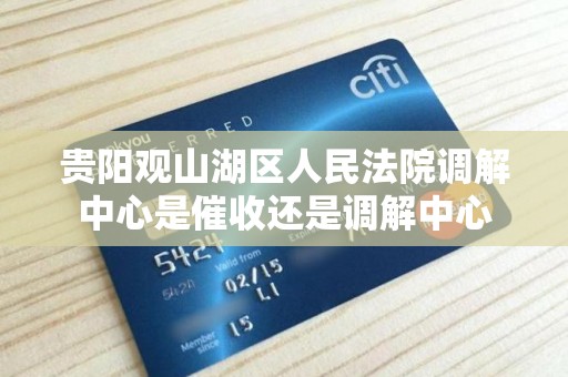 贵阳观山湖区人民法院调解中心是催收还是调解中心
