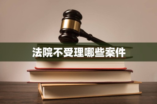 法院不受理哪些案件