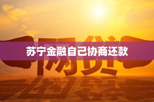 苏宁金融自己协商还款