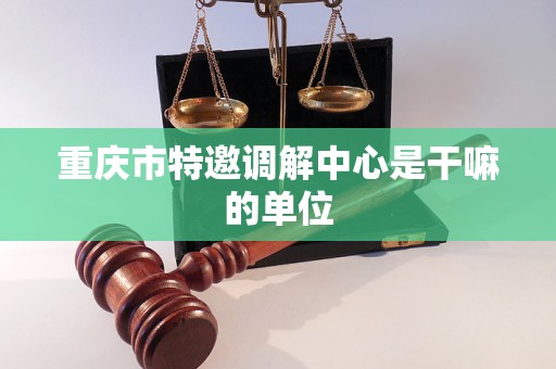 重庆市特邀调解中心是干嘛的单位