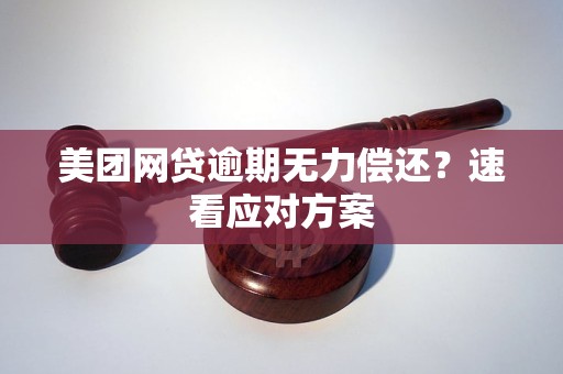 美团网贷逾期无力偿还？速看应对方案
