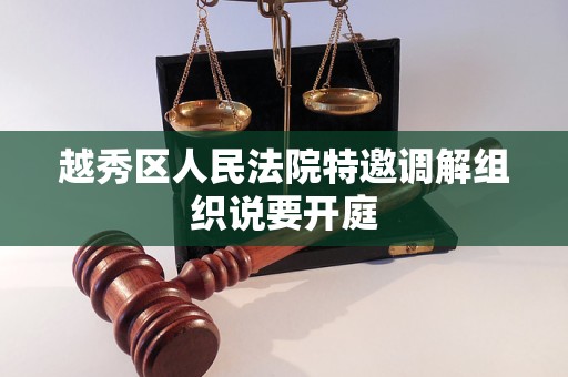 越秀区人民法院特邀调解组织说要开庭