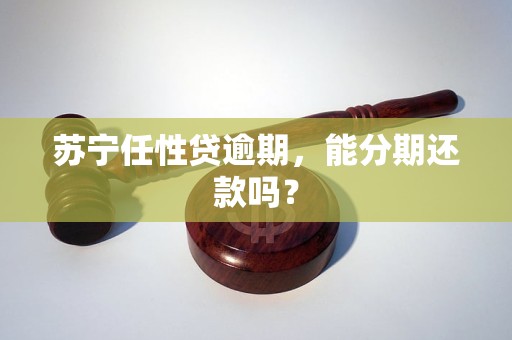 苏宁任性贷逾期,能分期还款吗?