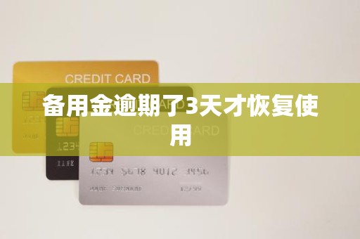 备用金逾期了3天才恢复使用