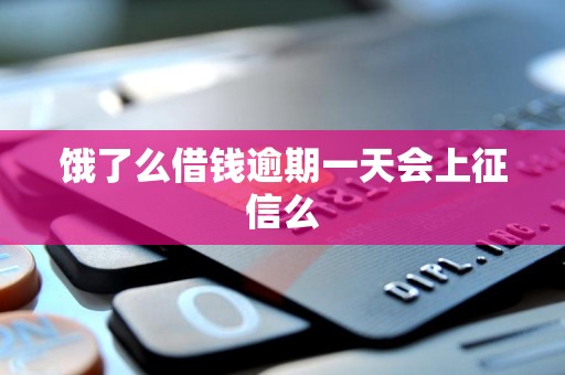 饿了么借钱逾期一天会上征信么