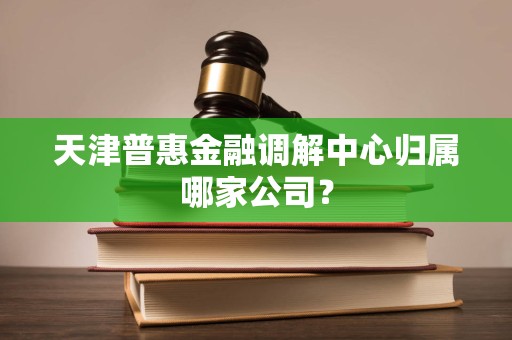 天津普惠金融调解中心归属哪家公司?