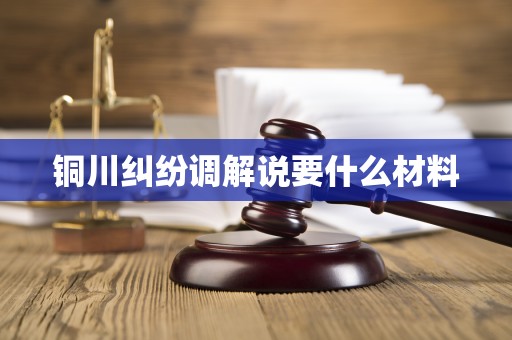 铜川纠纷调解说要什么材料