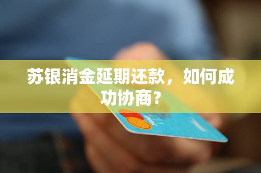 苏银消金延期还款,如何成功协商?
