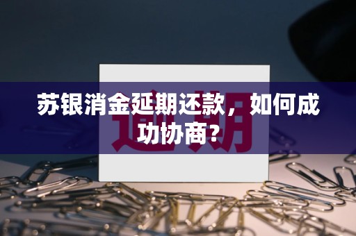 苏银消金延期还款,如何成功协商?