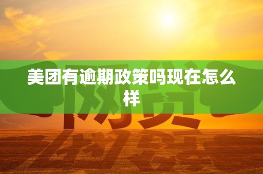 美团有逾期政策吗现在怎么样