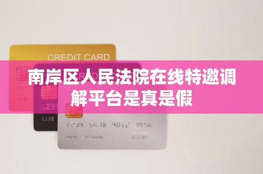 南岸区人民法院在线特邀调解平台是真是假