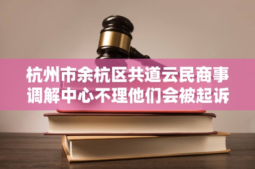 杭州市余杭区共道云民商事调解中心不理他们会被起诉吗