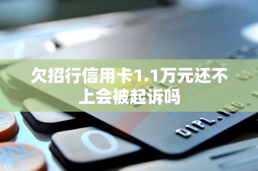 欠招行信用卡1.1万元还不上会被起诉吗