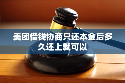 美团借钱协商只还本金后多久还上就可以