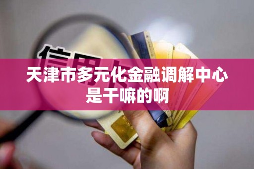 天津市多元化金融调解中心是干嘛的啊