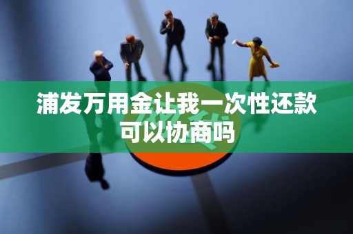 浦发万用金让我一次性还款可以协商吗
