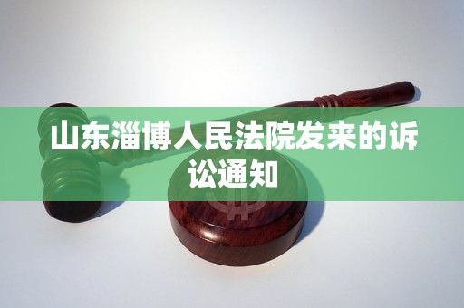 山东淄博人民法院发来的诉讼通知