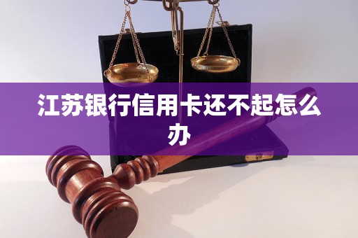 江苏银行信用卡还不起怎么办