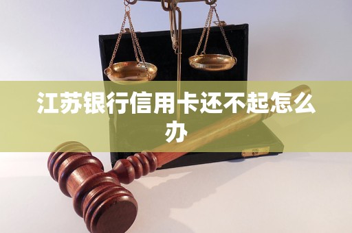 江苏银行信用卡还不起怎么办