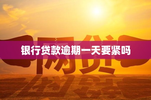 银行贷款逾期一天要紧吗